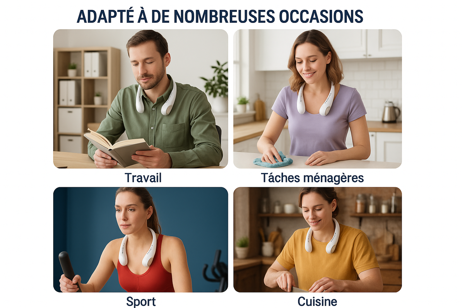 Ventilateur de cou - Adapté à de nombreuses occasions - Version modifiée